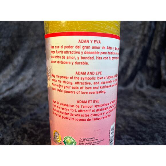 Red and Yellow Adam and Eve Attraction 7-Day Spiritual Candle - Picture 4 of 5